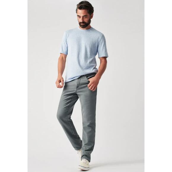 Faherty Men's Stretch Terry 5-Pocket Pants Straight Leg Jeans Slate Gray Size 31 - Picture 3 of 14